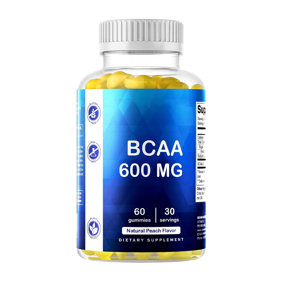 BCAA 600 mg prehranske gumije Naravna okrevanje mišic in energetska podpora za aktivni življenjski slog