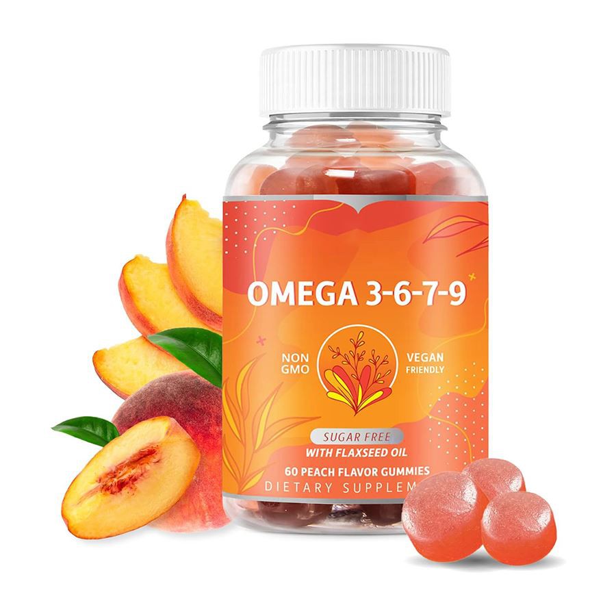 Omega 3 6 7 9 Gummies okusna, družina - prijazen prehranski dodatek