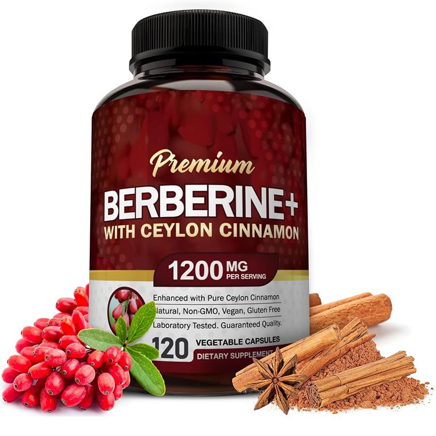 Premium Berberin z dvojnim akcijskim formulo Ceylon Cinnamon Nature za presnovno celotno celotno - wellnes
